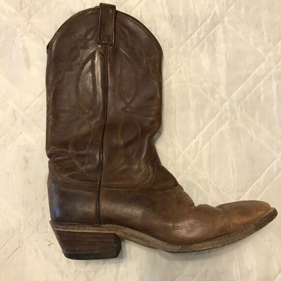 Dan Post Rich Brown Western Boots - Picture 2 of 8